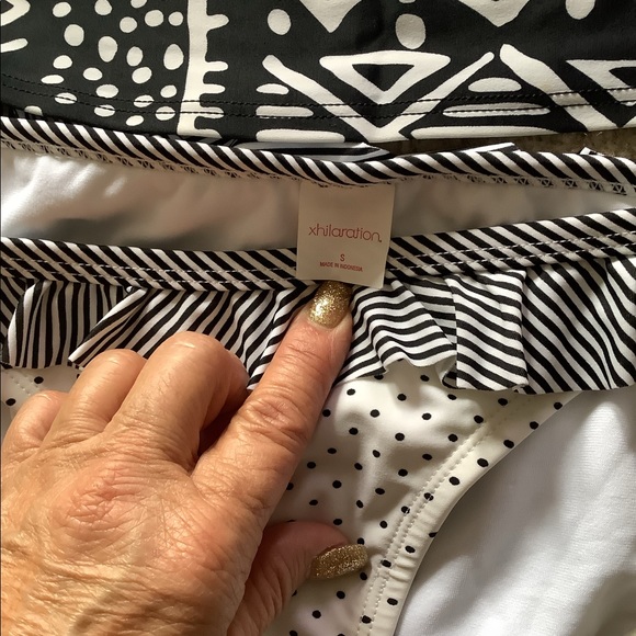 And.N.A. Tankini top size 10 paired with Xhileration bikini bottom black w… - Picture 3 of 8